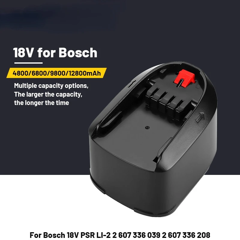 100% pentru Bosch 18V 12.8 Ah Li-ion Acumulator PBA PSB PSR PST Bosch Home & Garden Tools (numai pentru Tipul C) AL1830CV AL1810CV AL1815CV0