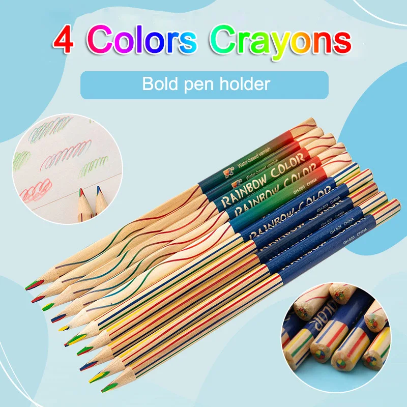 10buc/lot DIY Kawaii Drăguț din Lemn Colorate Creion din Lemn colorat Creion de Culoare pentru Copil Școală de Desen Graffiti Pictura0