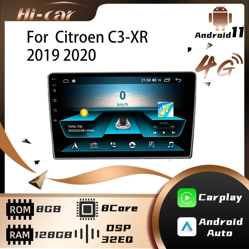 2 Din Android Radio Auto pentru Citroen C3-XR 2019 2020 WIFI Navigare GPS FM BT Stereo al Mașinii Player Multimedia Unitate Cap Autoradio0