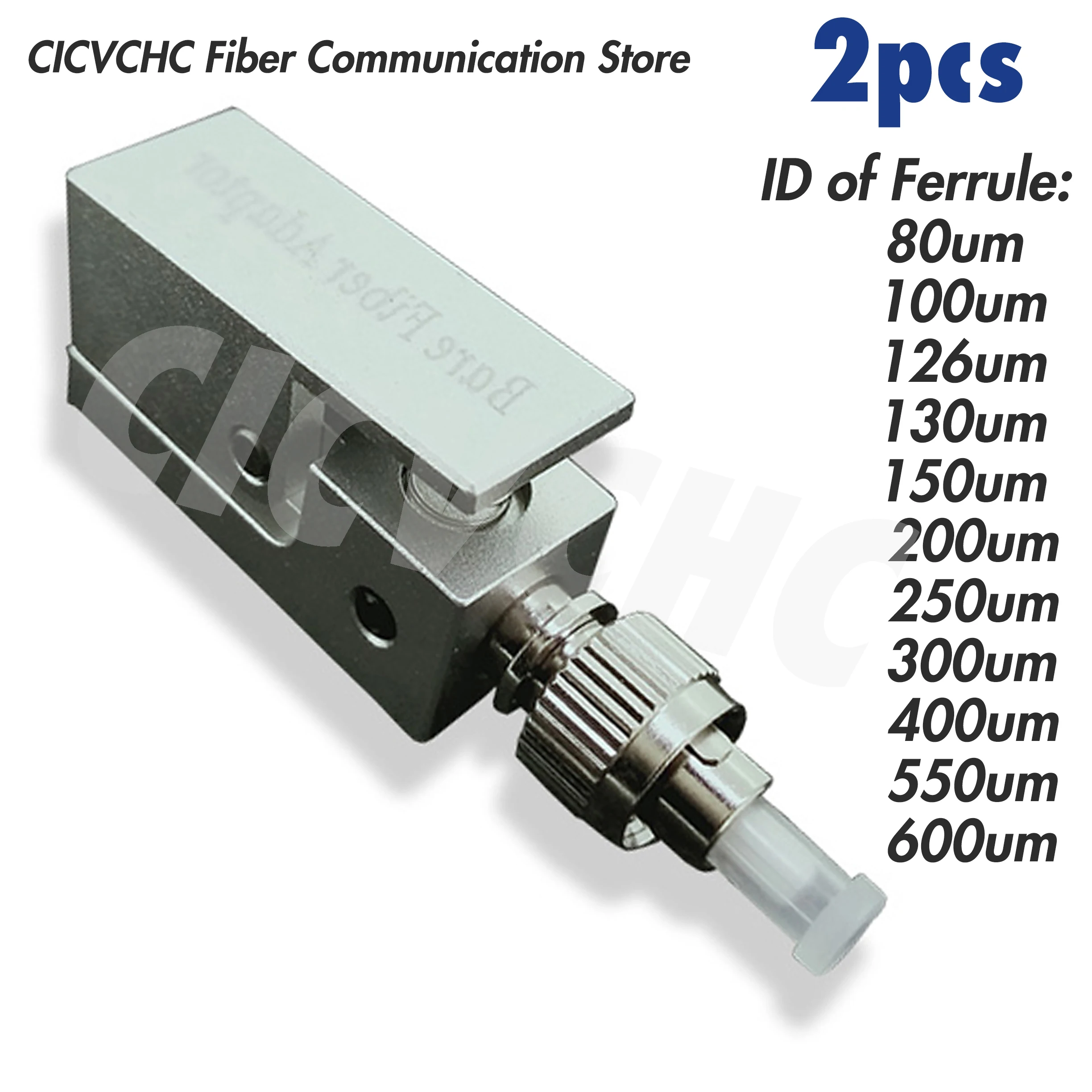 2 buc FC Fibre Goale Adaptor cu 80 la 600um Diametru Interior Inel-Tip, fibra optica testare0