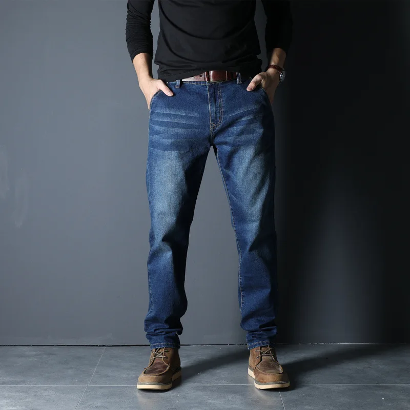 2023 Noua Moda Casual Slim Blugi Barbati este Simplu Pantaloni pentru Bărbați de Înaltă Calitate Blugi Largi Spălat Blugi Ripped Denim Blugi Conice0