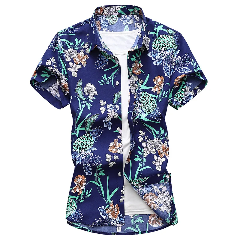 2023 Vara Noi Bărbați cu mânecă Scurtă Tricou Florale de Moda Casual, de Plaja Hawaii de sex Masculin în Plus Marimea 5XL 6XL 7XL0