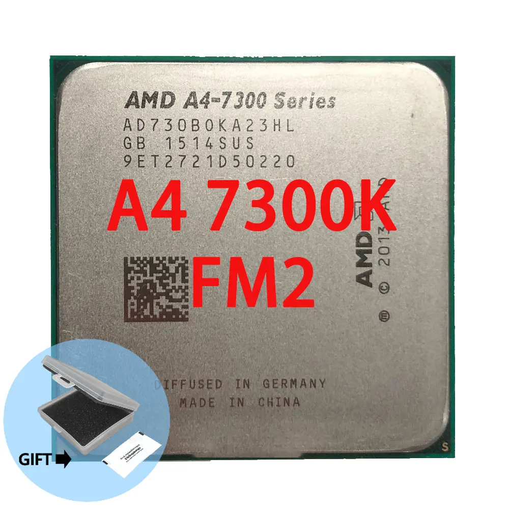 AMD A4-Series A4-7300 A4 7300K 3.8 GHz Dual-Core CPU Procesor AD7300OKA23HL/AD730BOKA23HL Socket FM20
