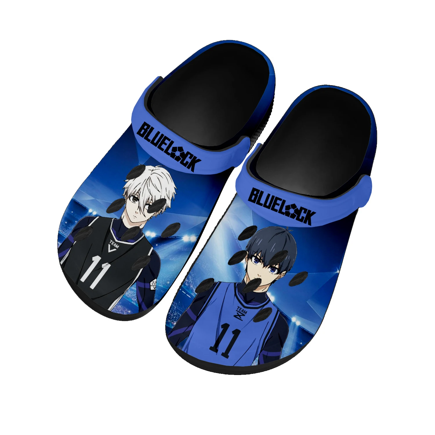 Albastru De Blocare Acasă Saboți Bărbați Femei Tineri Fată Băiat Personalizate Pantofi De Apă Yoichi Isagi Anime Garden Beach Gaura Papuci Sandale0