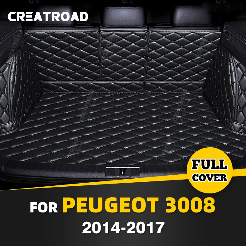 Auto Plin Acoperire Portbagaj Covoras Pentru PEUGEOT 3008 2014-2017 16 15 Boot Masina Pad Acoperire Cargo Liner Interior Protector Accesorii0