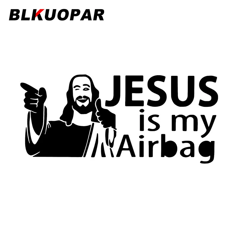 BLKUOPAR Isus Este Airbag-ul Meu Model de Text, Autocolante Auto de Moda Decal Impermeabil Muri Tăiate placă de Surf cu Motocicleta de Styling Auto0
