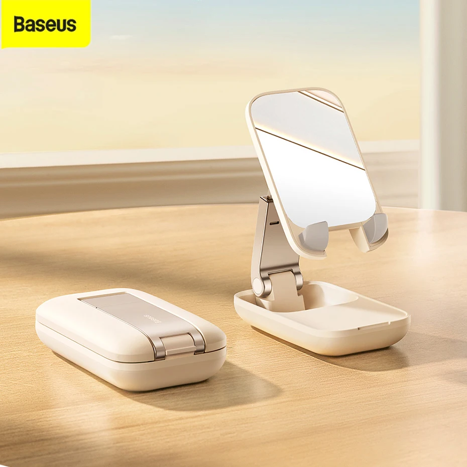 Baseus Telefon Mobil Stand Desktop Pliere Telefon Stand ajustabil pe Înălțime, deschide desigh Oglindă cu Suport de birou0