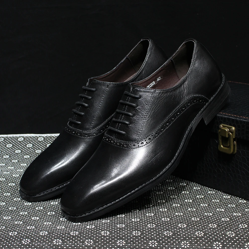 Bărbați clasic Pantofi Oxford din Piele Plain Toe de Afaceri de Birou Rochie Pantofi pentru Barbati lucrate Manual, Dantelă-up Petrecerea de Nunta Oxfords0