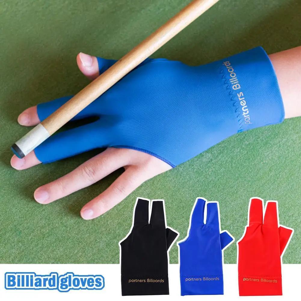 Deschide Deget Moale Neted Portabil Biliard Mănuși Reglabil Pentru Trei Degete Mănuși de Nailon Material Confortabil Anti-alunecare0