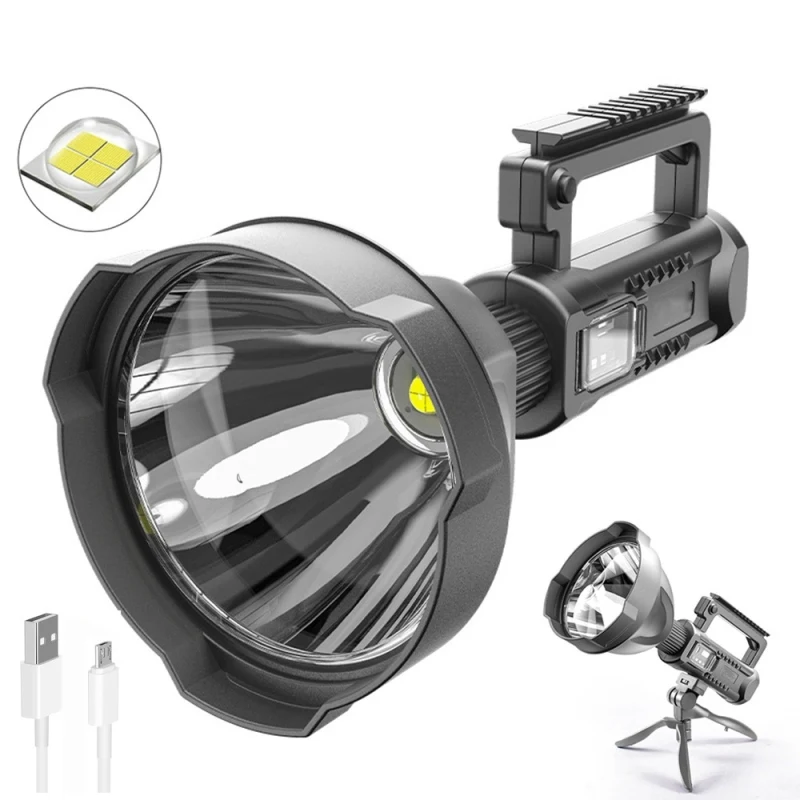 Felinar portabil Tabără Lumini Reîncărcabilă P90 Puternică de Lumină Reflector cu LED-uri Impermeabil Lanterna Cort, Echipament de Camping Drumetii Lampa0
