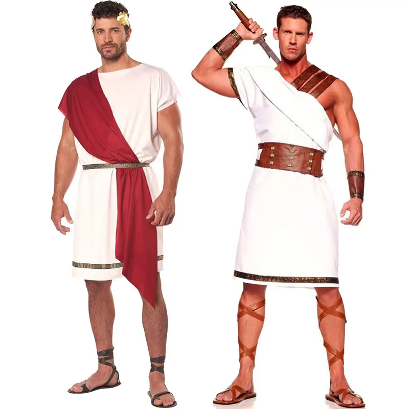 Grec Antic Roman Costum De Gladiator Barbati Adulti Halloween, Carnaval, Petrecere Zeita Greaca Cosplay Roman Soldat Rochie Fancy0
