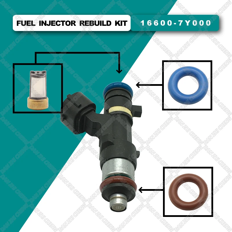 Injectorului de combustibil Servicii de Reparare Kit Filtre Orings Garnituri Garnituri pentru 04-06 Nissan Altima 04-09 Quest 3,5 L 0280158005 16600-7Y0000