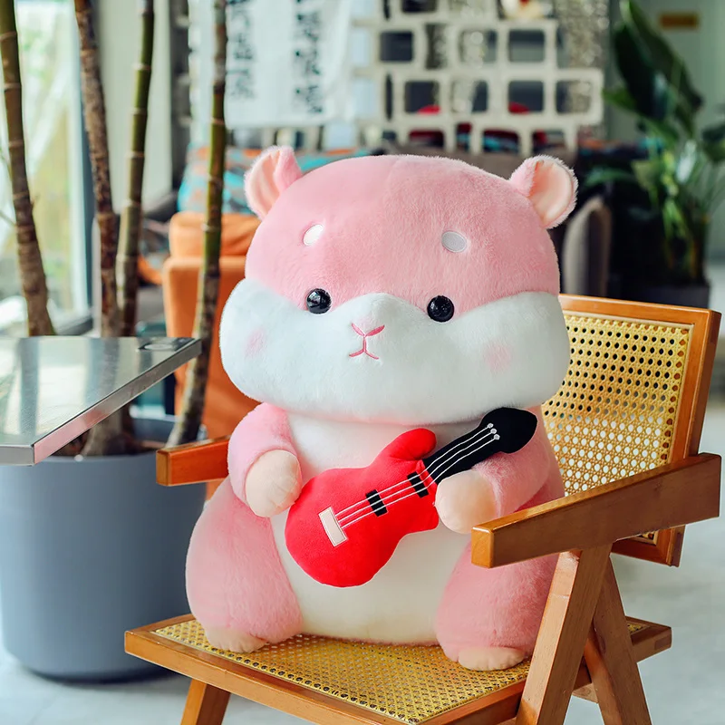Interesant Muzica Serie De Desene Animate Drăguț Care Deține Chitara Hamster Jucărie De Pluș Mouse-Ul Păpuși De Pluș Drăguț Decor Camera Pentru Fete Copii Cadouri0
