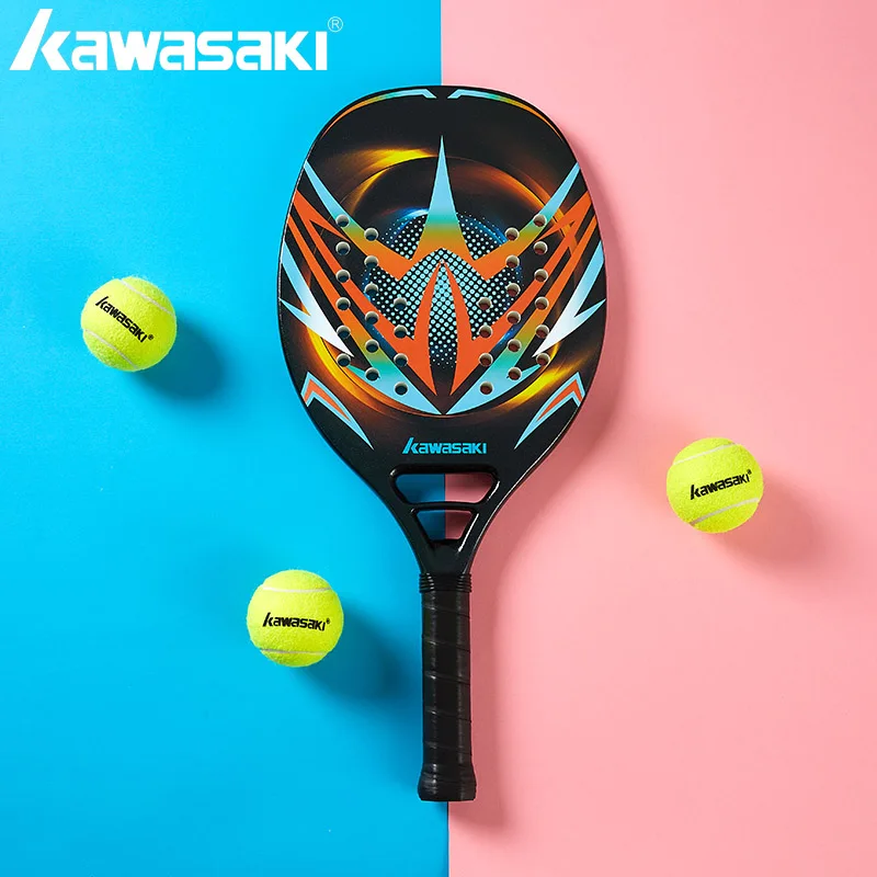 Kawasaki Original Padel 3K fibra de carbon raquete plaja tenis pala padel0