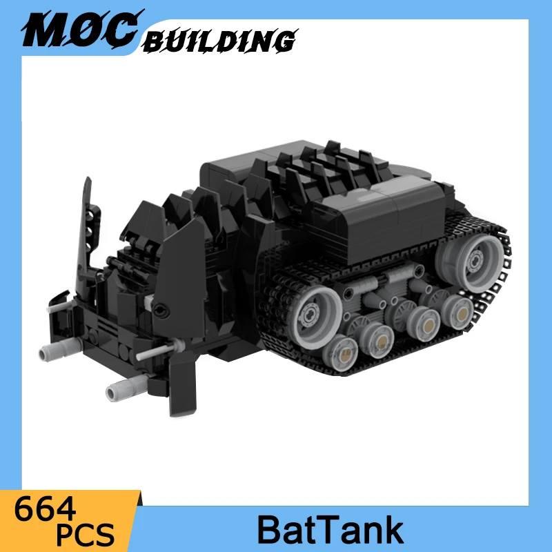 MOC Militar Clasic Film de Război BatTank Model de Masina Blocuri de Construcție de Tanc de Lupta de Asamblare a Vehiculului Cărămizi Armata Copii Jucarii Cadou0