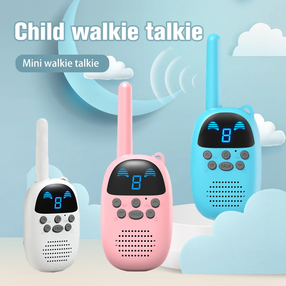 NOUL Mini Walkie Talkie Copii Jucaria Walkie Telefon Copil pentru Copii Portabile Două Fel de Radio 0,5 W Portabila UHF Interfon cadouri de Craciun0