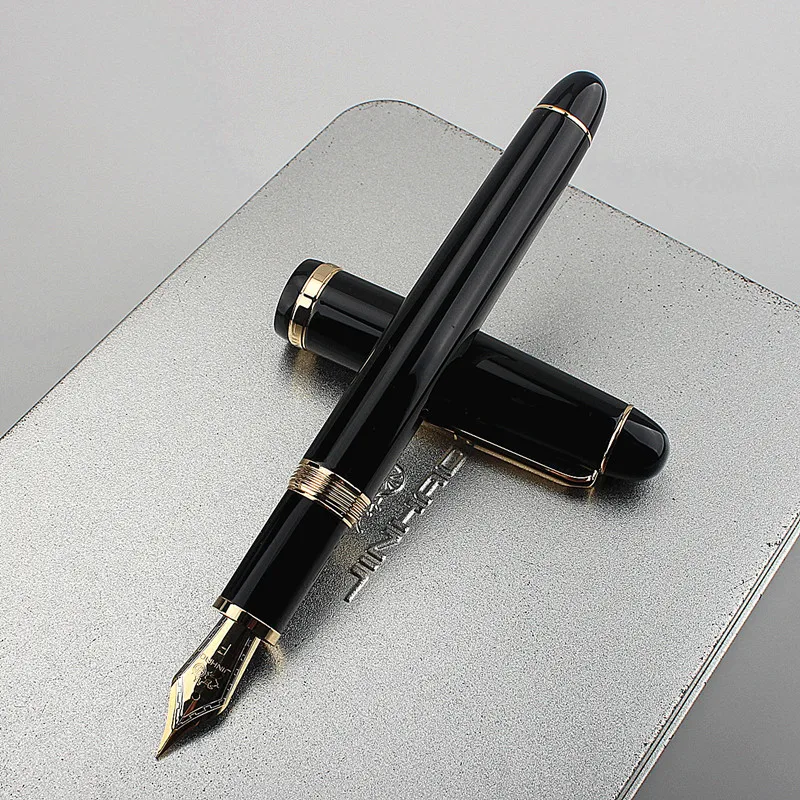 Noi Jinhao X350 stilou cu peniță M din metal negru Birou de Afaceri Scoala de Rechizite Bine Peniță de scris, Pixuri, cadouri pentru prieten0
