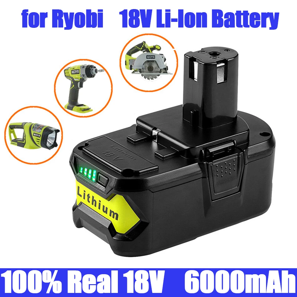 Nou Pentru Ryobi 18V 6000mAh Li-Ion Pentru Ryobi Fierbinte P108 RB18L40 Baterie Reîncărcabilă Instrument de Putere Acumulator Ryobi UNUL0