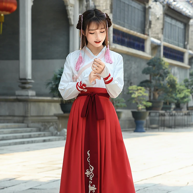 Noul Chineză Tradițională Costum pentru Femei Vechi Hanfu Îmbrăcăminte Doamna Oriental Dinastiei Tang Dans Tinuta pentru Scena Princess Port0