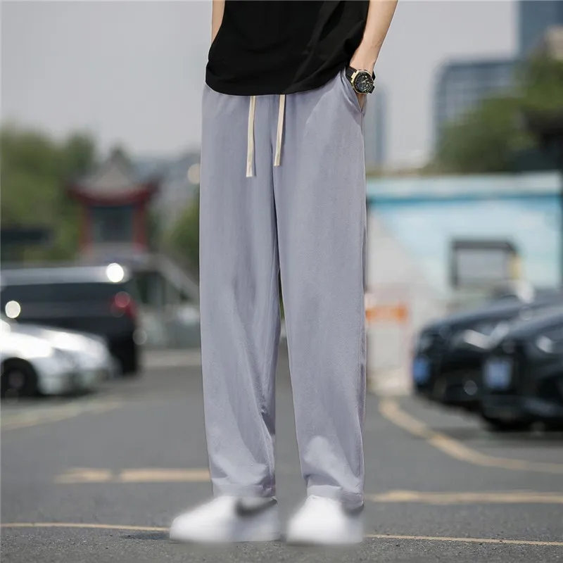 Nouă Bărbați de Culoare Solidă Pantaloni de Trening Streetwear Joggeri de Mari Dimensiuni 5XL Moda Harajuku Cordon Pantaloni0