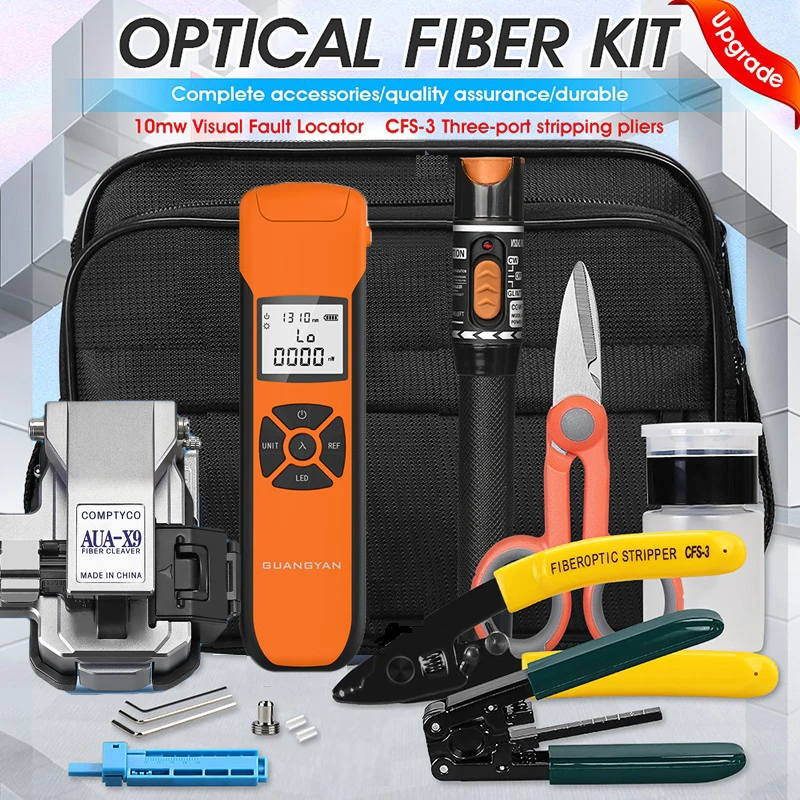 PAYEN FTTH Fibra Optica Kit de Instrument cu AUA-X9 Fiber Cleaver -70~+10dBm/-50~+26dBm G10 Optical Power Meter0