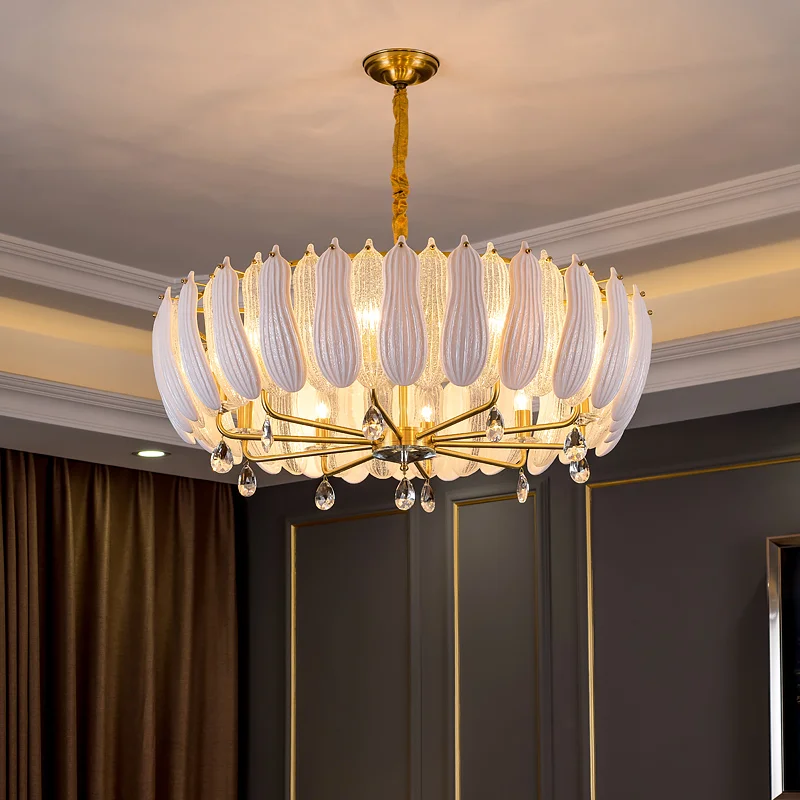 Pandantiv Lumini Noi, Moderne Cupru Candelabru Transparent de Iluminat cu Abajur Supleant Forma Living Dining Dormitor Lămpi cu LED-uri0