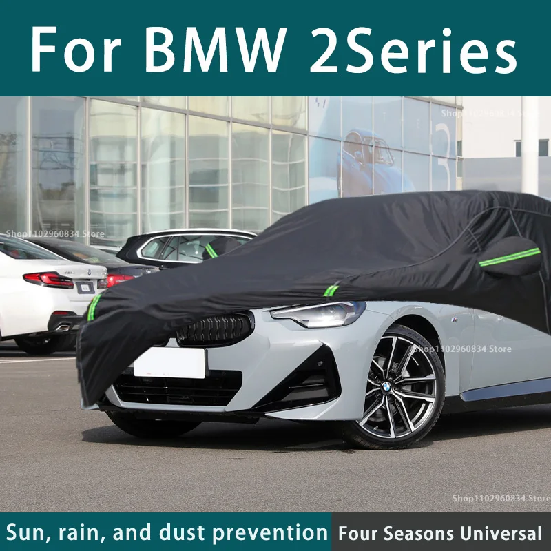 Pentru BMW 2Series 210T Complet de Huse Auto în aer liber la Soare Uv Protectie Praf, Ploaie, Zăpadă de Protecție Anti-grindină prelata Auto Capac Negru0
