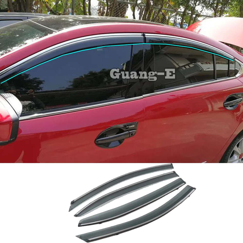 Pentru Mazda 3 Axela M3 2014 2015 2016 2017 2018 2019 Caroserie Acopere Stick Lampa Din Plastic Geam Vântul Vizorul Ploaie/Soare Garda0