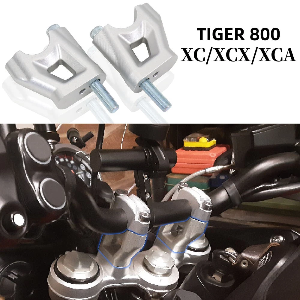 Pentru Tiger 800 800 XC/XCX/XCA Motocicleta Argint Ghidon Riser Muta Înapoi Clemă Muntele0