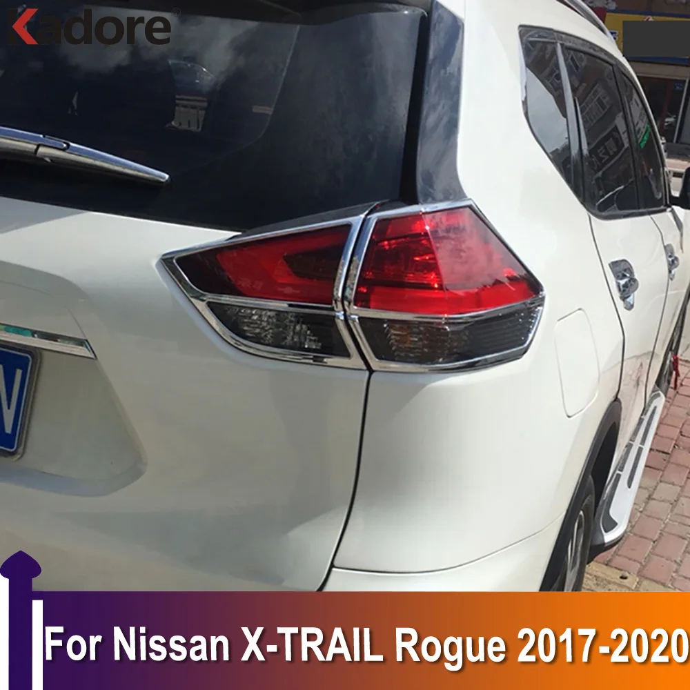 Stopuri Acoperire Pentru Nissan X-TRAIL Rogue 2017 2018 2019 2020 Spate Lampă Lumină Cadru Trim Autocolant Auto Styling ABS Cromat0