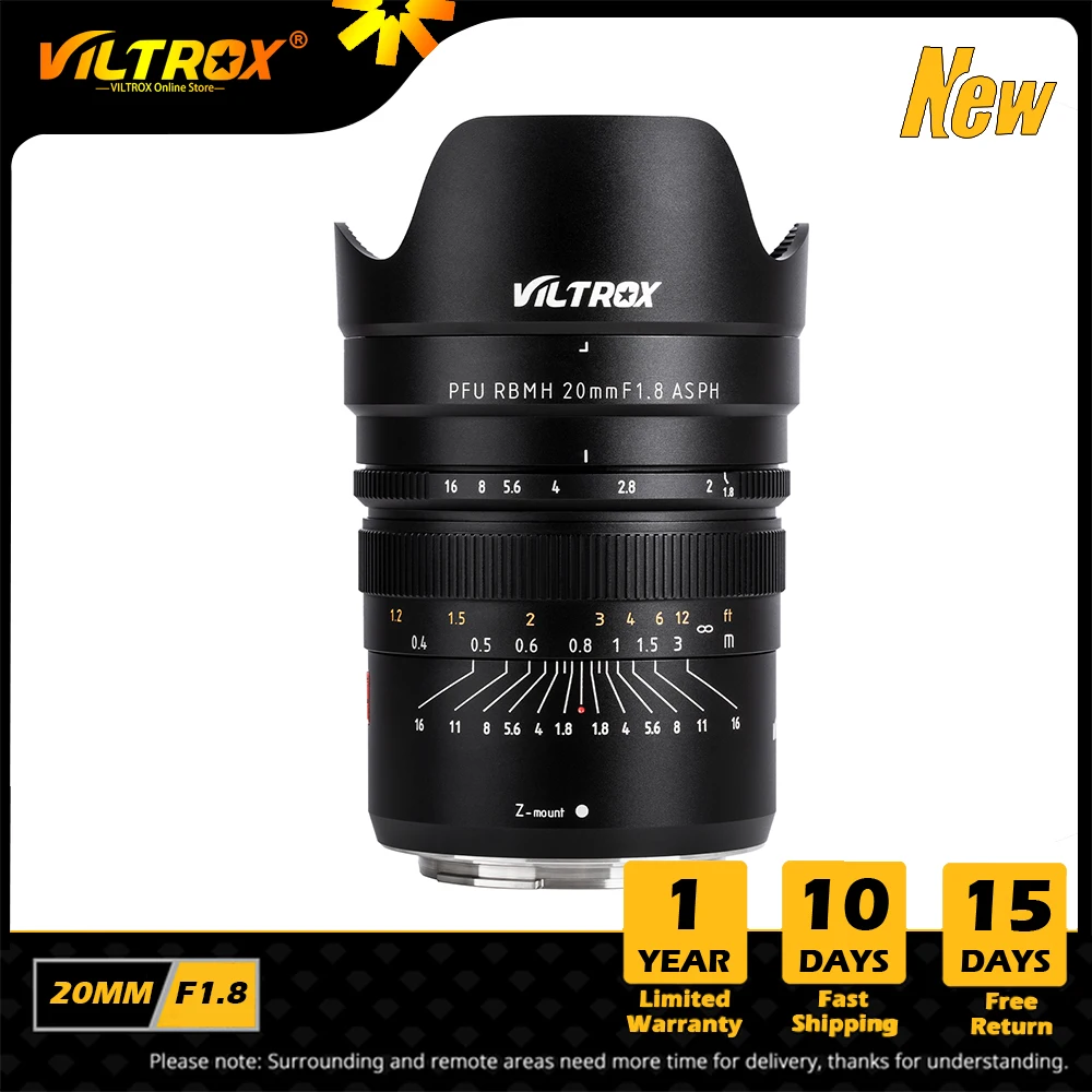 VILTROX 20mm f1.8 E Z Full-Frame cu Unghi Larg Obiectiv Fix Prim Obiectiv pentru Sony E Mount Nikon Z Muntele Mirrorless A7M3 A7S Lentilă aparat de Fotografiat0