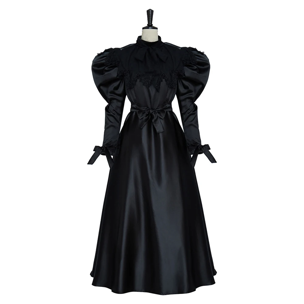 Victorian Medieval Rochie Renașterii Negru de Doliu Haine Femei Cosplay Costum de Halloween Bal Printesa Rochie Plus Dimensiune 3XL0