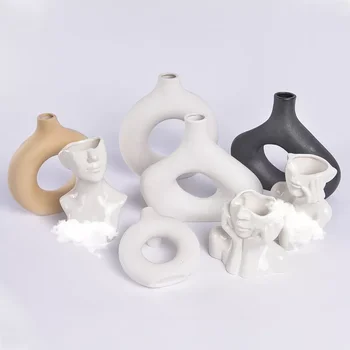 Art Vaza Stil Nordic Ceramice Moderne Aranjament De Flori Uscate Acasă Living Birou De Masă Decor Ornamente Vaze