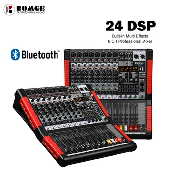 BOMGE 8 Canale de Amestecare Consolă 24 DSP Efect Profesionale USB Bluetooth Digital DJ Karaoke KTV Sunet Mixer Audio cu MP3