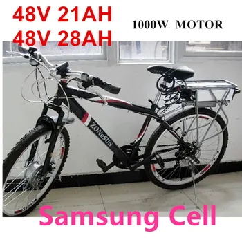 48V 20Ah 21ah Pentru Samsung Rack Spate Baterie Pentru Bicicleta electrica 48v 28ah de Bagaje, Cuier Stopul NE/eu/AU/UK E Bicicleta Încărcător