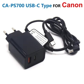 CA-PS700 USB C Cablu de Alimentare+PD Încărcător Adaptor Pentru Canon LP-E5 LP-E8 LP-E10 LP-E12 DR-E12 DR-E15 NB-10L NB-2L Fals Baterie