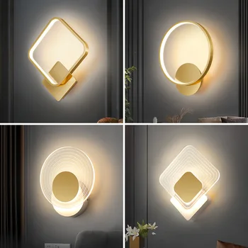 LED Lampă de Perete Acrilic cu LED-uri Moderne de Interior Lumina de Perete Nordic Tranșee Lampa de Dormitor, Camera de zi Noptieră Lumina de Interior Decor de Perete