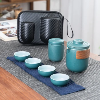 Ceramica Crack Ceașcă de uz Casnic Simplu Portabil Ceașcă de ceai de Călătorie Set de Ceai cu ceainic Ceasca de Ceai Set Creativ Cana Ceramica China Ceramica
