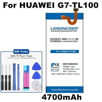 LOSONCOER 4700mAh HB3748B8EBC Pentru Huawei Ascend C199 G7-TL100 G7 C199S C199-CL00 RIO-AL00,L03 CL00 L01 TL00 L11 UL00 L02 Baterie