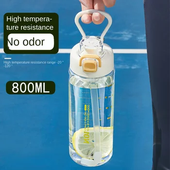800 ML de Sport Sticla de Apa Cana de Apa Bărbați Femei Sport Portabil Anti-Căderea de Temperatură Ridicată Vara Simplu Student pahar de Plastic