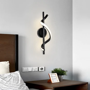 Spirala Lămpi de Perete Pandantiv cu LED-uri de Lumină Living, Dormitor Noptieră Interior Culoar, Coridor de Fixare Moderne de Iluminat corp de Iluminat Decor Acasă