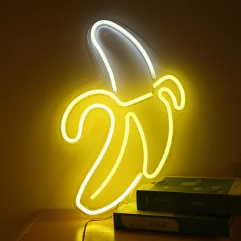 LED-uri de banane neon lampa de modelare, decorare fereastră bar dormitor rețea celebritate cameră decor