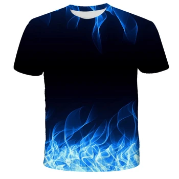 2023 Vară bărbați Îmbrăcăminte Flacăra de Imprimare 3D Tipărite barbati Tricouri Topuri Scurte Teuri de sex Masculin de Agrement Om Topuri Tricou Tricouri