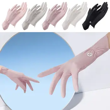 Non-Alunecare De Vară Ecran Tactil Respirabil Matase De Gheață Mănuși Cu Un Deget Mănuși Pentru Femeie Mănuși De Protecție Solară