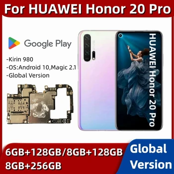 256GB Placa de baza pentru Huawei Honor 20 Pro Placa de baza Original Deblocat Circuitul Principal de Placa Global ROM Logica Bord Cu Deplină Chips-uri