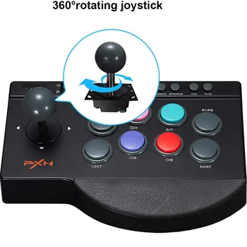 PXN 0082 cu Fir USB Joystick Joc Arcade Consola Rocker Lupta Controller Joystick pentru Jocuri pentru PS3/PS4/Xbox/Switch/PC/Android TV