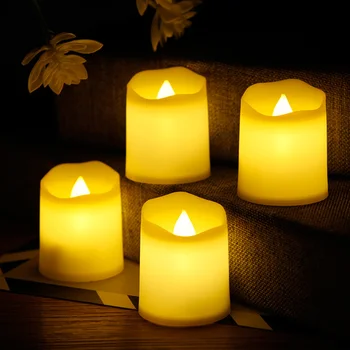 24buc fără flacără LED-Lumanari Cald Tealight Ceai Nunta Romantica de Lumină Ziua de Halloween Petrecere de Craciun Decoratiuni Creative