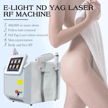 3-în-1 de a OPTA IPL ND YAG Laser Nedureroase Decolorarea Mașină de Păr Pielii Renaștere Tatuaj Riduri Pentru a Elimina Echipamente de Frumusete