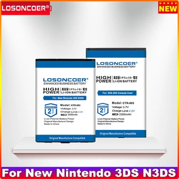 LOSONCOER 2300-3300mAh CTR-003 Baterie Pentru Nintendo 2DS, 3DS NOU 2DS XL KTR-003 Pentru Nintendo 3DS N3DS Baterie Controler Gamepad