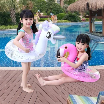 Paiete Float Cerc De Înot Unicorn Flamingo Piscina Gonflabila Float Inel De Înot Apă Copil Scaun Vara Petrecere Pe Plaja Jucarii